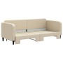 Sofá cama nido tela crema 80x200 cm de vidaXL, Camas y somieres - Ref: Foro24-3196815, Precio: 250,54 €