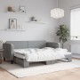 Sofá cama nido tela gris claro 80x200 cm de vidaXL, Camas y somieres - Ref: Foro24-3196811, Precio: 248,50 €