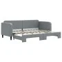 Ausziehbares Schlafsofa aus hellgrauem Stoff, 80 x 200 cm von vidaXL, Betten und Lattenroste - Ref: Foro24-3196811, Preis: 25...