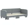 Ausziehbares Schlafsofa aus hellgrauem Stoff, 80 x 200 cm von vidaXL, Betten und Lattenroste - Ref: Foro24-3196811, Preis: 25...
