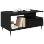 Mesa de Café Roble negro 90 x 49 x 45 cm Madera contrachapada