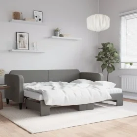 Trundle sofa bed with dark gray fabric mattress 80x200 cm by vidaXL, Beds and slatted bases - Ref: Foro24-3196830, Price: 419...