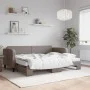 Sofá cama nido con colchón tela gris taupe 80x200 cm de vidaXL, Camas y somieres - Ref: Foro24-3196832, Precio: 425,27 €, Des...