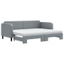 Trundle sofa bed with light gray fabric mattress 80x200 cm by vidaXL, Beds and slatted bases - Ref: Foro24-3196829, Price: 41...