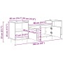 Gabinete de TV Roble artesanal 160 x 35 x 55 cm