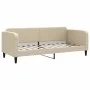 Trundle sofa bed with cream fabric mattress 80x200 cm by vidaXL, Beds and slatted bases - Ref: Foro24-3196833, Price: 410,58 ...