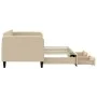 Trundle sofa bed with drawers cream fabric 80x200 cm by vidaXL, Beds and slatted bases - Ref: Foro24-3196851, Price: 278,71 €...