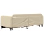 Trundle sofa bed with drawers cream fabric 80x200 cm by vidaXL, Beds and slatted bases - Ref: Foro24-3196851, Price: 286,41 €...