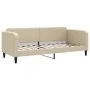 Trundle sofa bed with drawers cream fabric 80x200 cm by vidaXL, Beds and slatted bases - Ref: Foro24-3196851, Price: 278,71 €...