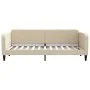 Trundle sofa bed with drawers cream fabric 80x200 cm by vidaXL, Beds and slatted bases - Ref: Foro24-3196851, Price: 278,71 €...