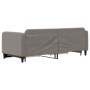 Sofá cama nido con cajones tela gris taupe 80x200 cm de vidaXL, Camas y somieres - Ref: Foro24-3196850, Precio: 288,02 €