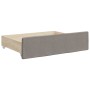 Trundle sofa bed with drawers taupe gray fabric 80x200 cm by vidaXL, Beds and slatted bases - Ref: Foro24-3196850, Price: 286...