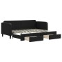 Trundle sofa bed with drawers black fabric 80x200 cm by vidaXL, Beds and slatted bases - Ref: Foro24-3196849, Price: 289,44 €...