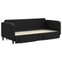 Trundle sofa bed with drawers black fabric 80x200 cm by vidaXL, Beds and slatted bases - Ref: Foro24-3196849, Price: 289,44 €...