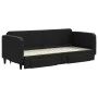 Trundle sofa bed with drawers black fabric 80x200 cm by vidaXL, Beds and slatted bases - Ref: Foro24-3196849, Price: 283,45 €...