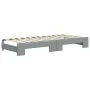 Trundle sofa bed with drawers light gray fabric 80x200 cm by vidaXL, Beds and slatted bases - Ref: Foro24-3196847, Price: 289...