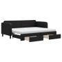 Sofá cama nido con cajones tela negro 80x200 cm de vidaXL, Camas y somieres - Ref: Foro24-3196867, Precio: 454,60 €, Descuent...
