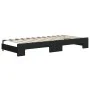 Trundle sofa bed with drawers black fabric 80x200 cm by vidaXL, Beds and slatted bases - Ref: Foro24-3196867, Price: 452,99 €...