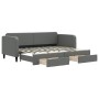 Sofá cama nido con cajones tela gris oscuro 80x200 cm de vidaXL, Camas y somieres - Ref: Foro24-3196848, Precio: 289,43 €, De...