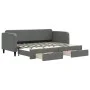 Trundle sofa bed with drawers dark gray fabric 80x200 cm by vidaXL, Beds and slatted bases - Ref: Foro24-3196848, Price: 285,...