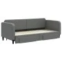 Trundle sofa bed with drawers dark gray fabric 80x200 cm by vidaXL, Beds and slatted bases - Ref: Foro24-3196848, Price: 285,...
