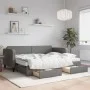 Sofá cama nido con cajones tela gris oscuro 80x200 cm de vidaXL, Camas y somieres - Ref: Foro24-3196866, Precio: 458,34 €, De...