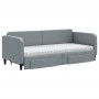 Trundle sofa bed with drawers light gray fabric 80x200 cm by vidaXL, Beds and slatted bases - Ref: Foro24-3196865, Price: 453...