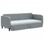 Trundle sofa bed with drawers light gray fabric 80x200 cm by vidaXL, Beds and slatted bases - Ref: Foro24-3196865, Price: 462...