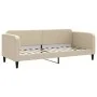 Trundle sofa bed with drawers cream fabric 80x200 cm by vidaXL, Beds and slatted bases - Ref: Foro24-3196869, Price: 448,17 €...