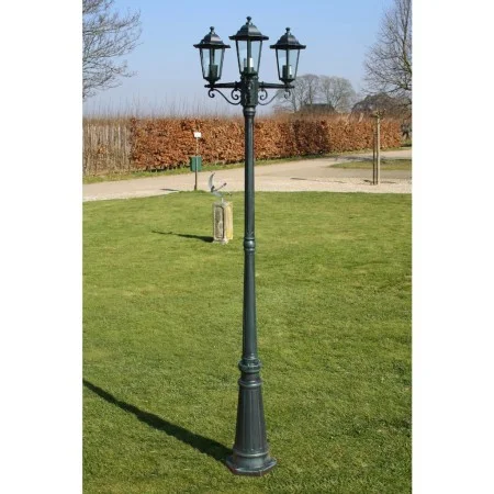 Garden lamppost 3 arms aluminum dark green/black 215 cm by vidaXL, Outdoor lighting - Ref: Foro24-40246, Price: 159,15 €, Dis...