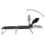 Folding steel sun lounger with black steel head cushion by vidaXL, Loungers - Ref: Foro24-41482, Price: 74,56 €, Discount: %