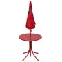 Set mesa y sillas de jardín infantil 3 pzas con sombrilla rojo de vidaXL, Conjuntos de jardín - Ref: Foro24-41842, Precio: 78...
