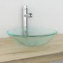 Waschbecken aus transparentem gehärtetem Glas, 42 cm. von vidaXL, Sinkt - Ref: Foro24-142229, Preis: 51,11 €, Rabatt: %