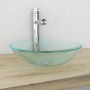 Waschbecken aus transparentem gehärtetem Glas, 42 cm. von vidaXL, Sinkt - Ref: Foro24-142229, Preis: 50,84 €, Rabatt: %