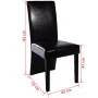 Esszimmerstühle 4 Einheiten aus schwarzem Kunstleder von vidaXL, Essstühle - Ref: Foro24-60597, Preis: 245,24 €, Rabatt: %