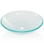 Waschbecken aus transparentem gehärtetem Glas, 42 cm. von vidaXL, Sinkt - Ref: Foro24-142229, Preis: 51,11 €, Rabatt: %