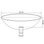 Waschbecken aus transparentem gehärtetem Glas, 42 cm. von vidaXL, Sinkt - Ref: Foro24-142229, Preis: 51,11 €, Rabatt: %