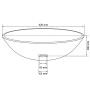 Waschbecken aus transparentem gehärtetem Glas, 42 cm. von vidaXL, Sinkt - Ref: Foro24-142229, Preis: 50,84 €, Rabatt: %