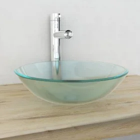 Gehärtetes Glaswaschbecken, 42 cm, mattiert. von vidaXL, Sinkt - Ref: Foro24-142230, Preis: 56,89 €, Rabatt: %