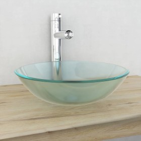 Gehärtetes Glaswaschbecken, 42 cm, mattiert. von vidaXL, Sinkt - Ref: Foro24-142230, Preis: 64,34 €, Rabatt: %