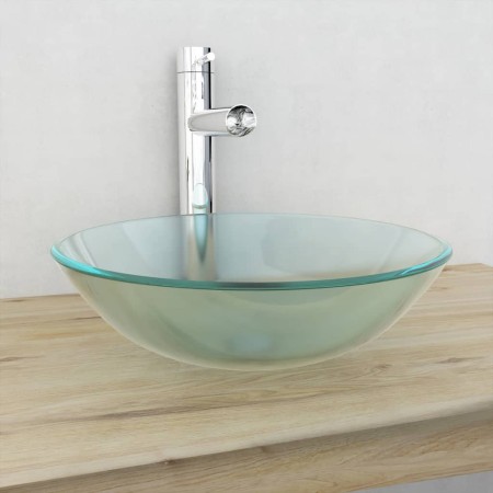 Gehärtetes Glaswaschbecken, 42 cm, mattiert. von vidaXL, Sinkt - Ref: Foro24-142230, Preis: 64,34 €, Rabatt: %