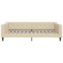 Sofa bed with cream fabric mattress 100x200 cm by vidaXL, Beds and slatted bases - Ref: Foro24-3197417, Price: 342,04 €, Disc...