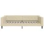 Sofa bed with cream fabric mattress 100x200 cm by vidaXL, Beds and slatted bases - Ref: Foro24-3197417, Price: 374,13 €, Disc...