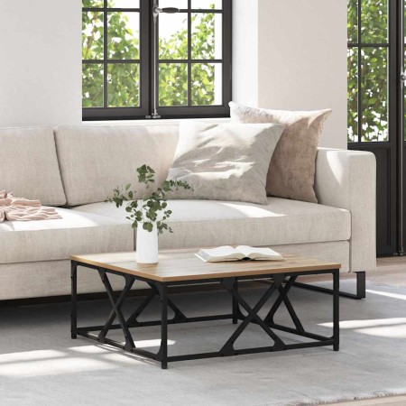 Mesa de Café Roble artisan 70 x 70 x 30 cm Madera contrachapada