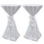 2 manteles blancos de 70 cm con lazo de vidaXL, Fundas - Ref: Foro24-241188, Precio: 26,91 €, Descuento: %
