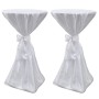 2 weiße Tischdecken von 70 cm mit Schleife von vidaXL, Abdeckungen - Ref: Foro24-241188, Preis: 30,82 €, Rabatt: %