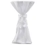 2 manteles blancos de 70 cm con lazo de vidaXL, Fundas - Ref: Foro24-241188, Precio: 26,91 €, Descuento: %