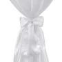 2 manteles blancos de 70 cm con lazo de vidaXL, Fundas - Ref: Foro24-241188, Precio: 26,91 €, Descuento: %