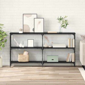 Mesa Consola Roble Negro 156 x 28 x 80,5 cm en Mesitas de noche | Comprar online en Foro24