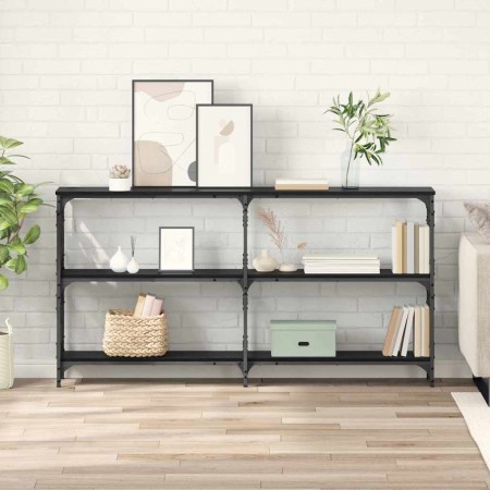 Mesa Consola Roble negro 156 x 28 x 80,5 cm